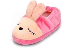 Csfry Baby Girl's Premium Soft Plush Slippers Cartoon Warm Winter House Shoes
