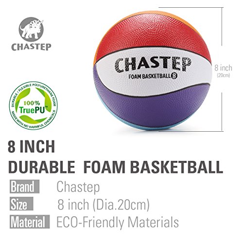 Chastep Mini Basketball, Indoor/Outdoor 8 Inch Foam Ball. Soft and