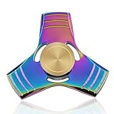 Fidget Spinner Toy The Anti-Anxiety 360 Aluminum alloy Triangle EDC Hand Tri-Spinner For ADD, ADHD, Anxiety, and Autism Adult Children (07-Rainbow)