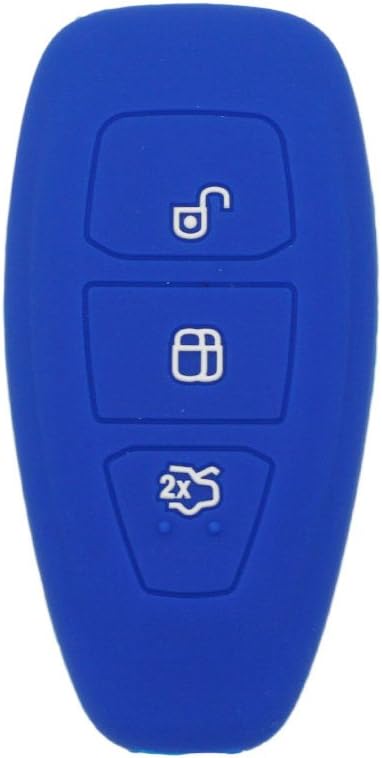BROVACS Silicone Cover Protector Case Holder Skin Jacket Compatible with FORD 3 Button Smart Remote Key Fob CV2712 Deep Blue