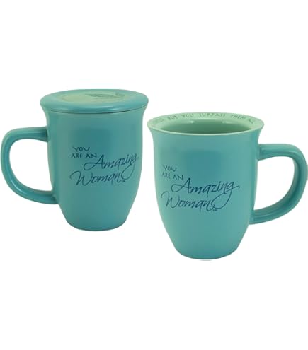 Amazon.com | Amazing Woman Mug And Coaster/Lid - Ceramic - Large 14 Ounce  Coffee Or Tea Cup - Dusky Purple: Coffee Cups & Mugs