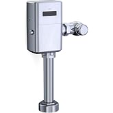 TOTO ECOPOWER Touchless 1.28 GPF Toilet Flushometer Valve and 12 Inch Vacuum Breaker Set, Polished Chrome - TET1LA32#CP