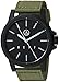 neff Unisex-Adult's Carbine Analog Watch with Woven Band Mens, Black/Black, One Size
