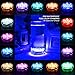 4 Pack Submersible LED Light, Oaksam Waterproof LED Pool Lights with Remote Controller,  16 Colors Led Lights Battery Operated for Vase Aquarium Pond Halloween Decoration.