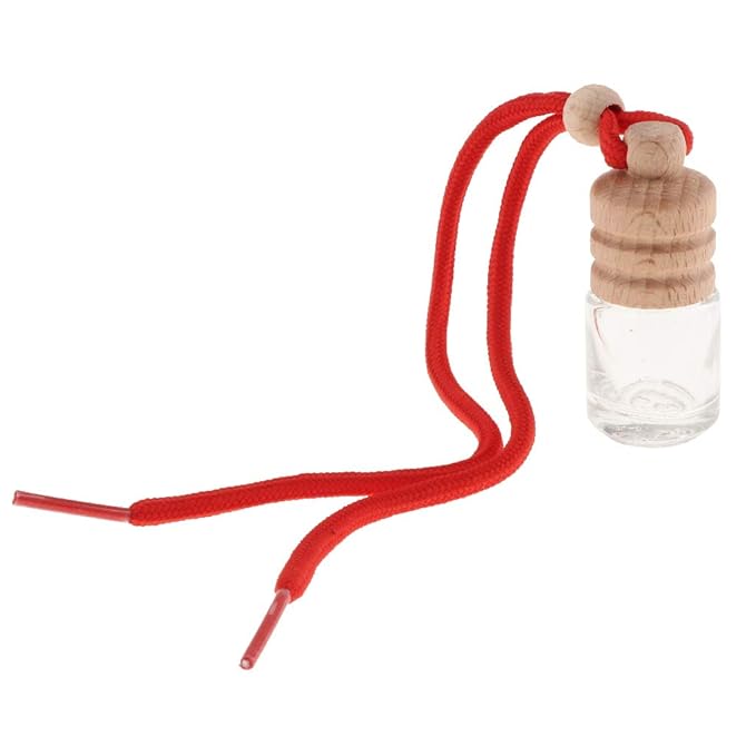 Fenteer Leer Nachfullbare Glas Parfum Flasche Anhanger Auto
