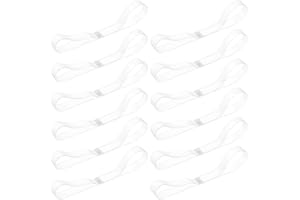 SOFPLATE 10 Pairs Transparent High Heel Strap Invisible Shoe Straps 1cm Clear Silicone High Elastic Detachable Ankle Shoes La