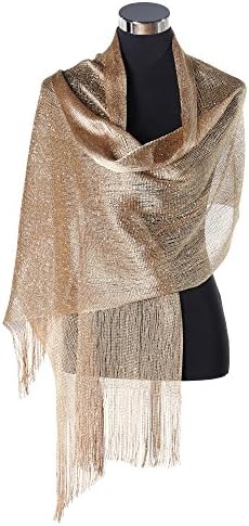 NiAiWei Wedding Evenning Women Extra Large Scarf Soft Fashion Mesh Wrap Shawl for Prom