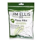 Soft Dental Floss Picks with Xylitol for Oral Hygiene Care 90 Count, Cool Mint Flavor