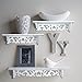 White Book Shelf Floating Wall Shelves Display Set of 3 Great for Books or Collections Utility Shelf Add Design and Taste to Your Room Easy Assembly