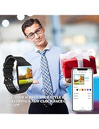 Bluetooth Smart Watch, Fitness Tracker with Heart Rate Monitor Activity Trackers 7 Sport Modes IP67 Waterproof Sleep Monitor Steps Calories Counter Compatible with Android iOS for Women Men