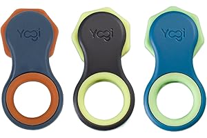 LIGHTBULB IDEAS Yogi Fidget Toy – Silent Sensory Spinner for Adults & Kids – Stress Relief Fidgets for ADHD, Anxiety – Fidget Toys for Adults – Includes 5 Finger-Fit Rings – Work, School & Travel – 3-Pack