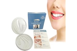 WOMCARE Instant Snap Veneers Dentures Fake Teeth Smile Serrated Denture Teeth Top Or Bottom Comfort Fit Flexible Teeth Socket to Make White Tooth Beautiful Neat