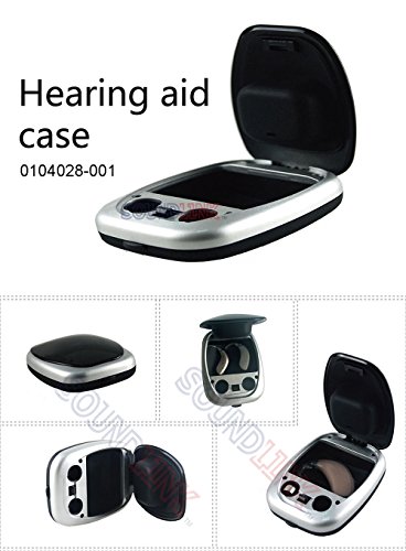 SOUNDLINK Hearing Aid Case Hard Storage Box with Battery Compartment for Custom Hearing Aids CIC ITE ITC