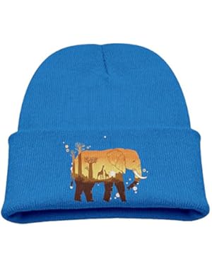 Elephant and Giraffe Baby Boys Girls Wool Beanie Skull Cap For Home Office
