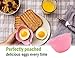 Archer Perfect Poachers, Poached Eggs Cups - Silicone Egg Poaching Cups - Stovetop or Microwave Egg Poacher - Dishwasher Safe Poached Egg Maker - Pack of 4 - Pastel Colors