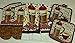 Coffee Theme Kitchen Linen Set (2040) (Includes: two oven mitts, two dish towels, and two pot holders)