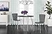 Novogratz Round Dining Table with Chrome Plated Legs, Gray