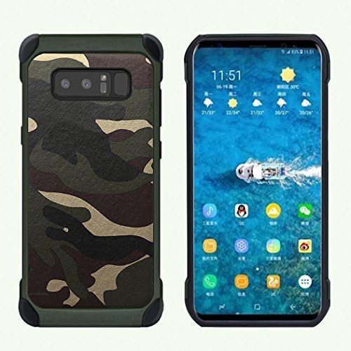 Galaxy Note 8 Case, TOPTJ Hybrid High Impact Shock Absorption Dual Layer Army Camouflage Armor Defender Case Cover for Samsung Galaxy Note 8 - Army Green
