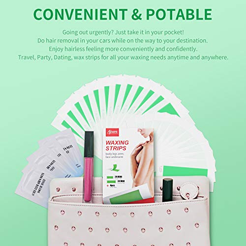 image for Wax Strips, Ajoura Hair Removal Strips for Body Face Legs Bikini Brazi