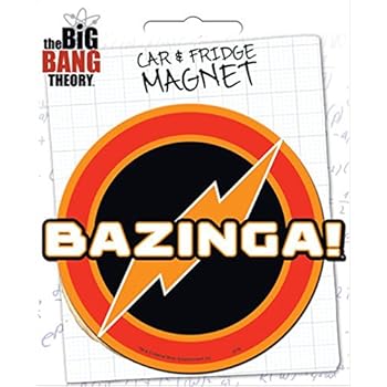 Ata-Boy Big Bang Theory Die-Cut Bazinga Magnet for Cars, Refrigerators and Lockers