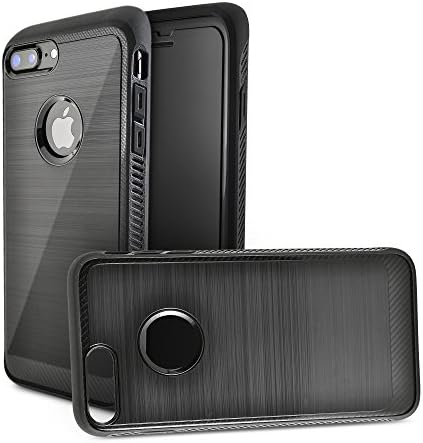 iPhone 8 Plus Rillo Ridge Thin Fit Black Slim Case Design, this iPhone7 Plus Case Covers your phone with a Black Matte Drop Tested Protection, No Slip Grip with Shockproof Air Pocket Technology