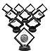 Luwior Blugood 10 Sets Coin Display Stand Holder 3D Frame Floatingly for Challenge Coin Chip (Frame 2.7Inch (Black)