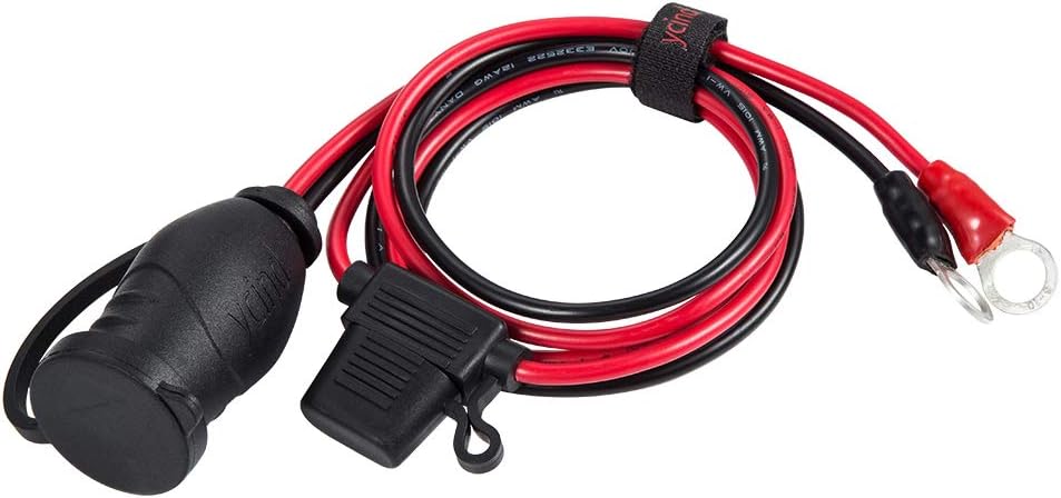 Amazon ヒューズ付き シガーソケット延長ケーブル 車両延長コード バッテリーから電源を取るのに便利 3m 超長 絶縁性よく 耐熱 腐蝕耐え 安全安心使用 丸端子コード バッテリーケーブル 車 バイク