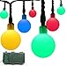 Lalapao Globe String Lights Outdoor Christmas Decorations 100 LED Battery Operated Ball Lights Waterproof Fairy Lighting with 5 Modes for Xmas Tree Indoor Garden Patio Bedroom Wedding (Multi Color)
