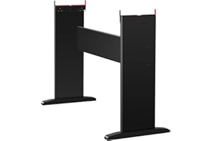 penypeal Adjustable Keyboard Stand Fit for Digital Piano Width from 8.4 to 12 Inches, Wooden Keyboard Stand Compatible for 76/88 Keys Piano, Black