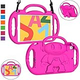 LTROP Kids Case for New iPad 10.2 2019, iPad 7th Generation Case for Kids with Shoulder Strap Shock Proof Stand Handle Case for Apple iPad 10.2-Inch 7th Gen 2019 10.2" Latest Model - Pink