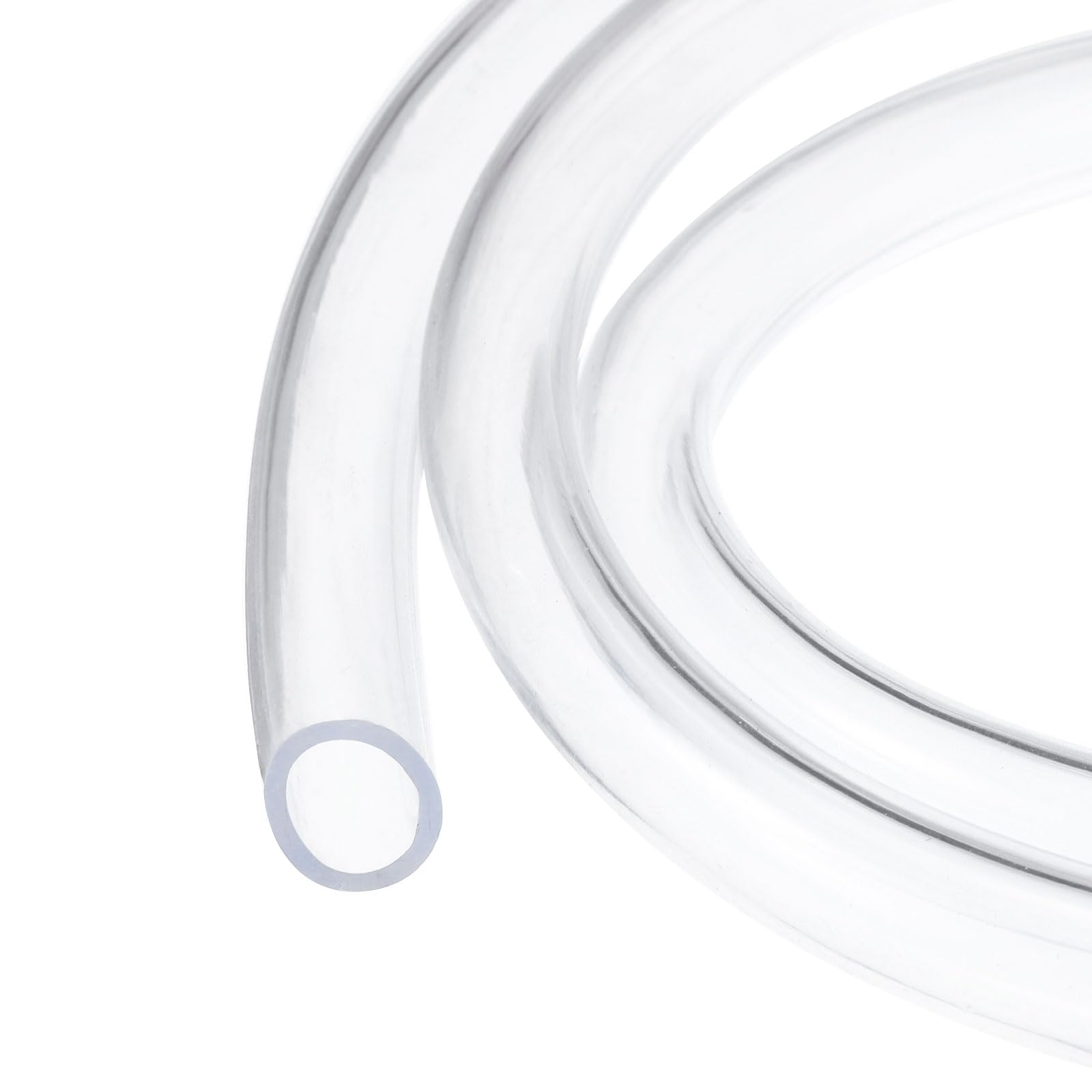 Rebower 10ft 9.5x12.7mm Clear Plastic PVC Hybrid Tubing Flexible Vinyl Tube, [for Garden Irrigation, Water Hose, Fish Tank, Aquarium] - 3/8" x 1/2"