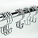 HUJI Shower Curtain Hooks Double Glide Decorative Roller Hooks Rust-Resistant for Bathroom, Set of 12