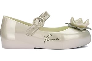 mini melissa Girl's Sweet Love + Disney Princess Mary Jane Jelly Flat for Toddlers & Babies - Jelly Shoes for Little Girls with Adjustable Strap & Side Buckle