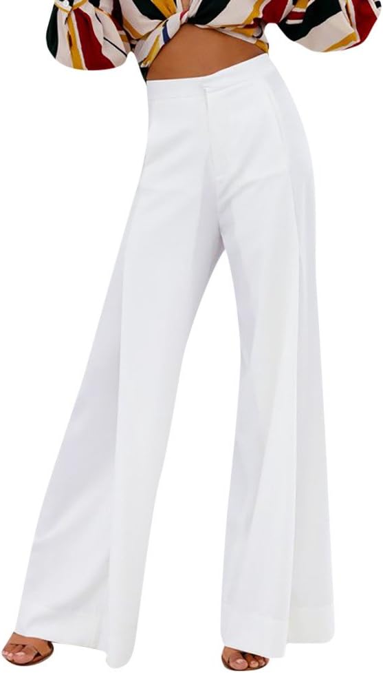 Striped Polka Dot Wide Leg Pants for Women Plus Size Palazzo Trousers