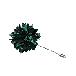 GUSLESON Mens Dark Green Tie for Wedding Silk