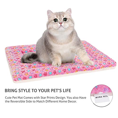 Mora Pets Ultra Soft Pet Bed Washable Dog Bed Crate Mat for Large
