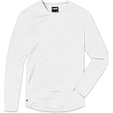 Cuts Clothing Men's Premium AO Casual Crew Neck Long Sleeve Shirt | Classic Curve Hem | PYCA Pro Soft Fabric