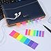 560 Pieces Sticky Notes Flags Index Tabs Text Highlighter Strips Writable Labels Page Marker Bookmarks, 2 Sizes, 7 Colors, 4 Sets