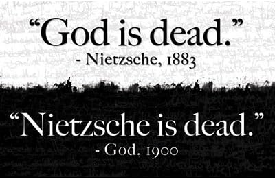 24 x 36) Dieu est Mort Nietzsche est Mort Affiche d'art d'impression:  Amazon.fr: Cuisine & Maison