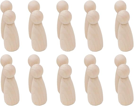 Amazon Sharprepublic ウッド ペグ人形 未塗装 ケーキトッパー ペンダント 手作り 記念品 装飾品 55mm 約個 ホビー用素材 通販