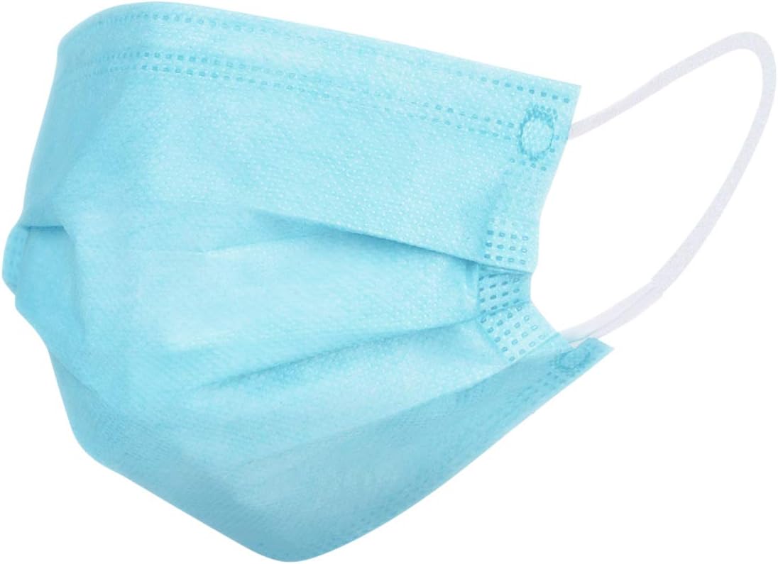 Disposable Face Mask,Breathable Non-woven Dust Filter Face Mask,50Pcs Thick 3-Layer Masks with Elastic Ear Loop