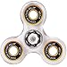 Fidget Spinner [3d Figit] | Tri Spinners | Double Sided Figet Toy with Pouch and Warranty (Clear) by Fidgeteer