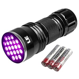 LE LED UV懐中電灯 ブラックライト ミニ 携帯用 UVハンドライト 21LED ジェル用ネイル用紫外線ランプ