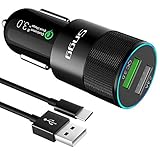 USB Type C Car Charger,Sngg USB C Car Charger Compatible Samsung Galaxy S10 Plus/S10/S10e/S8/S8 Plus/S9/S9 Plus/Note 9/8, Google Pixel/Pixel XL/2/2 XL/3/3 XL, Quick Charge 3.0 Port，3 FT USB C Cable