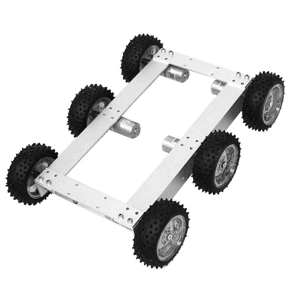 スマートカー スマートロボット カー シャシ一 6wd Diy 12v 負荷約5kg 簡単な組み立て 全3色 シルバー Almencla シルバー B07pqrp651 レッド カー用ボディパーツシャーシ 注目の福袋