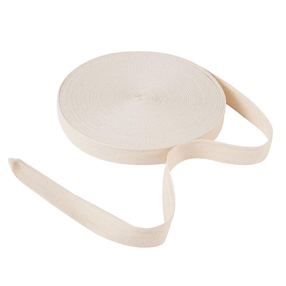 PandaHall Herringbone Cotton Twill Tape 50m x 25mm for Sewing Crafts