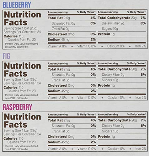 Nature's Bakery Stone Ground Whole Wheat Fig Bar-36, 2 OZ Twin Packs, variety pack