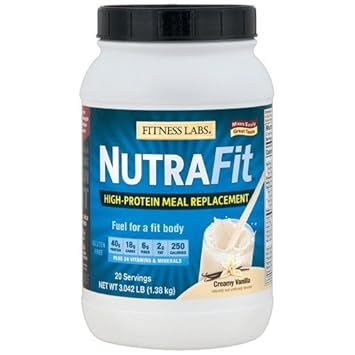 Fitness Labs Nutrafit High Protein Meal Replacement Creamy Vanilla 3 Pounds