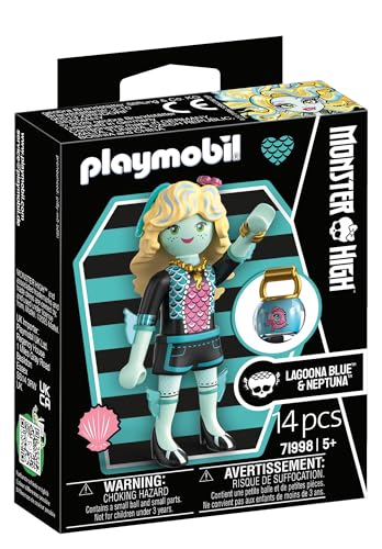 Playmobil | Monster High | Lagoona Blue | Play figure set for creative Halloween adventures & underwater monster dreams | With figure & accessories | Great gift for children aged 5+ | 71998