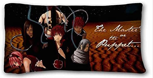 Custom Characteristic ( Anime Naruto ) Pillowcase Cushion Cover Design Standard Size 20x36 inches One Sides suitable for Queen-bed PC-Yellow-29141